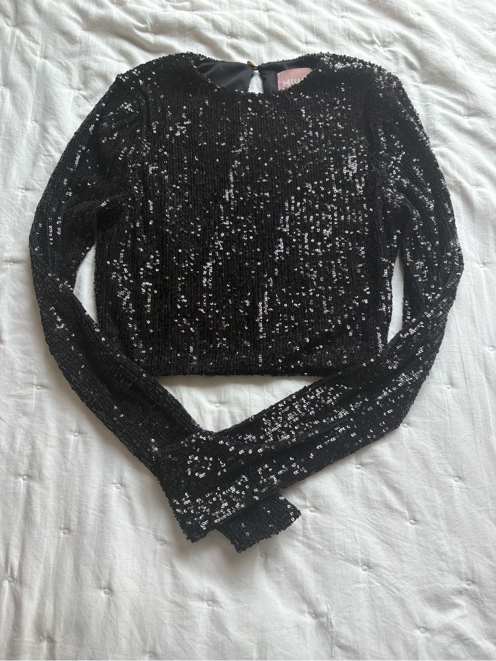 Show Me Your MuMu Black Sequin Top